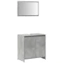 Set muebles de baño 2 piezas madera contrachapada gris hormigón de , Muebles de baño - Ref: Foro24-856066, Precio: 62,35 €, D...