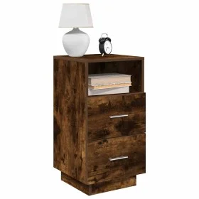 Mesillas de noche 2 uds con 2 cajones roble ahumado 36x36x68 cm by , Nightstands - Ref: Foro24-858587, Price: 98,39 €, Discou...
