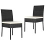 Gartenesszimmerstühle, 2 Stück, schwarzes Kunststoffrattan von vidaXL, Gartenstühle - Ref: Foro24-315106, Preis: 99,17 €, Rab...