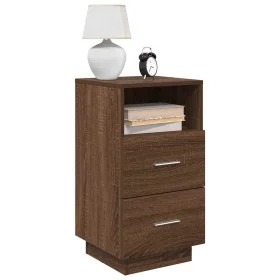 Mesillas de noche 2 uds con 2 cajones roble marrón 36x36x68 cm by , Nightstands - Ref: Foro24-858591, Price: 101,98 €, Discou...