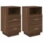 Mesillas de noche 2 uds con 2 cajones roble marrón 36x36x68 cm by , Nightstands - Ref: Foro24-858591, Price: 101,98 €, Discou...