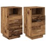 Mesillas de noche 2 uds con 2 cajones madera vieja 36x36x68 cm von , Nachttische - Ref: Foro24-858593, Preis: 104,21 €, Rabat...