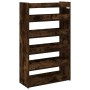 Zapatero madera contrachapada roble ahumado 60x25x100 cm de , Zapateros y organizadores de calzado - Ref: Foro24-859873, Prec...