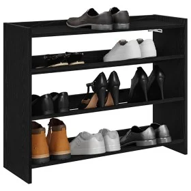 Mueble zapatero madera contrachapada negro 80x25x62 cm by , Shoe racks and shoe organizers - Ref: Foro24-859915, Price: 59,25...