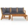 Garden furniture 4 pcs cream cushions solid acacia wood by vidaXL, Garden sets - Ref: Foro24-3057779, Price: 462,16 €, Discou...