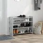 Mueble zapatero madera contrachapada gris hormigón 80x25x62 cm by , Shoe racks and shoe organizers - Ref: Foro24-859917, Pric...