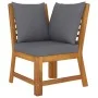 Garden furniture 4 pcs cream cushions solid acacia wood by vidaXL, Garden sets - Ref: Foro24-3057779, Price: 462,16 €, Discou...
