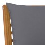 Muebles de jardín 4 pzas cojines crema madera maciza de acacia