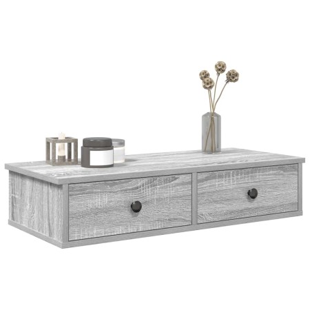 Estante de pared con cajones madera contrachapada roble ahumado von , Regale und Regale - Ref: Foro24-859955, Preis: 52,26 €,...