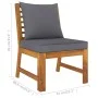 Garden furniture 4 pcs cream cushions solid acacia wood by vidaXL, Garden sets - Ref: Foro24-3057779, Price: 462,16 €, Discou...