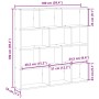 Estante cubo de pared 12 compartimentos madera gris hormigón by , Shelves and shelves - Ref: Foro24-860007, Price: 62,79 €, D...