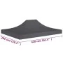 Anthrakites Partyzelt-Dach 4x3 m 270 g/m² von vidaXL, Abdeckungen für Zelte und Pavillons - Ref: Foro24-315351, Preis: 31,30 ...