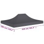 Techo de carpa para celebraciones gris antracita 4x3 m 270 g/m² de vidaXL, Cubiertas para carpas y cenadores - Ref: Foro24-31...