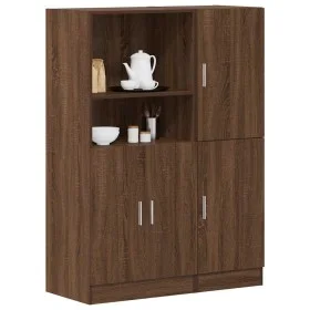 Set de muebles de cocina 2 pzas madera ingeniería roble marrón by , Shelves and shelves - Ref: Foro24-3324148, Price: 179,12 ...