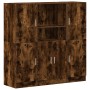 Set de muebles de cocina 3 pzas madera ingeniería roble ahumado by , Shelves and shelves - Ref: Foro24-3324155, Price: 271,15...