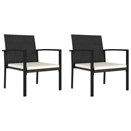 Garden dining chairs 2 units black synthetic rattan by vidaXL, Garden chairs - Ref: Foro24-315110, Price: 69,39 €, Discount: %