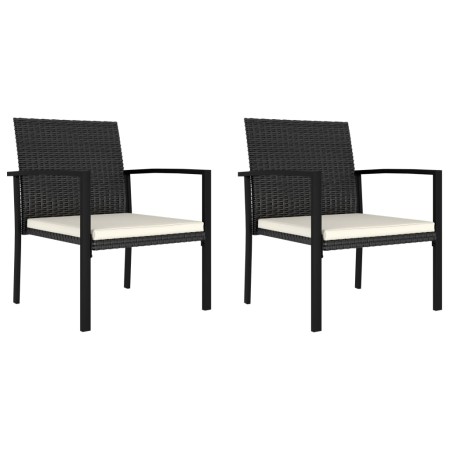 Garten-Esszimmerstühle, 2 Einheiten, schwarzes synthetisches Rattan von vidaXL, Gartenstühle - Ref: Foro24-315110, Preis: 69,...