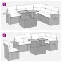 Set sofás jardín y cojines 6 pzas ratán sintético acacia negro by , Garden sets - Ref: Foro24-3327604, Price: 524,33 €, Disco...