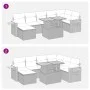 Set sofás jardín y cojines 8 pzas ratán sintético acacia negro by , Garden sets - Ref: Foro24-3327625, Price: 572,35 €, Disco...
