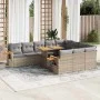 Set sofás jardín y cojines 10 pzas ratán sintético acacia beige von , Gartensets - Ref: Foro24-3327650, Preis: 791,79 €, Raba...