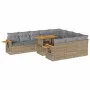 Set sofás jardín y cojines 10 pzas ratán sintético acacia beige von , Gartensets - Ref: Foro24-3327650, Preis: 791,79 €, Raba...