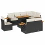 Set sofás jardín y cojines 9 pzas ratán sintético acacia negro by , Garden sets - Ref: Foro24-3327612, Price: 624,48 €, Disco...