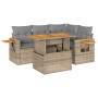 Set sofás jardín y cojines 4 pzas ratán sintético acacia beige von , Gartensets - Ref: Foro24-3327594, Preis: 404,94 €, Rabat...