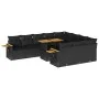 Set sofás jardín y cojines 10 pzas ratán sintético acacia negro by , Garden sets - Ref: Foro24-3327646, Price: 814,81 €, Disc...
