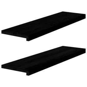 Alféizares de ventana 2 uds madera maciza roble marrón oscuro by , Stair mats - Ref: Foro24-4009191, Price: 83,37 €, Discount: %
