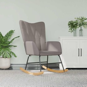 Silla mecedora de tela gris taupe by , Rocking chairs - Ref: Foro24-327620, Price: 120,24 €, Discount: %
