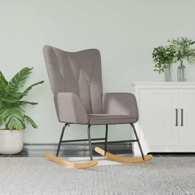 Silla mecedora de tela gris taupe by , Rocking chairs - Ref: Foro24-327620, Price: 118,30 €, Discount: %