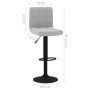 Taburete de cocina de terciopelo gris claro von , Küchenhocker - Ref: Foro24-334294, Preis: 81,12 €, Rabatt: %