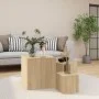 Mesas auxiliares 3 pzas madera contrachapada color roble Sonoma by , Side tables - Ref: Foro24-808588, Price: 67,65 €, Discou...