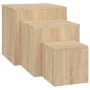 Mesas auxiliares 3 pzas madera contrachapada color roble Sonoma by , Side tables - Ref: Foro24-808588, Price: 67,65 €, Discou...