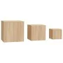 Mesas auxiliares 3 pzas madera contrachapada color roble Sonoma by , Side tables - Ref: Foro24-808588, Price: 67,65 €, Discou...