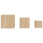 Mesas auxiliares 3 pzas madera contrachapada color roble Sonoma by , Side tables - Ref: Foro24-808588, Price: 69,60 €, Discou...