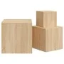 Mesas auxiliares 3 pzas madera contrachapada color roble Sonoma by , Side tables - Ref: Foro24-808588, Price: 67,65 €, Discou...