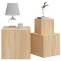 Mesas auxiliares 3 pzas madera contrachapada color roble Sonoma by , Side tables - Ref: Foro24-808588, Price: 69,60 €, Discou...