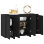 Aparador de madera contrachapada negro 120x41x75 cm by , Sideboards - Ref: Foro24-809603, Price: 141,87 €, Discount: %