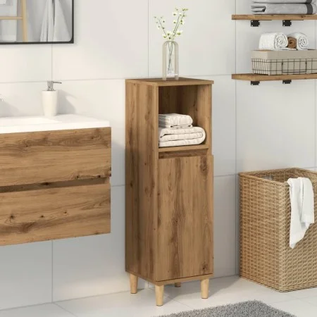 Armario de baño madera de ingeniería roble artisan 30x30x100 cm by , Bathroom furniture - Ref: Foro24-857109, Price: 59,53 €,...