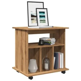 Armario con ruedas madera ingeniería roble artisan 60x45x60 cm by , Lockers and storage cabinets - Ref: Foro24-856663, Price:...