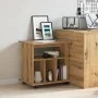 Armario con ruedas madera ingeniería roble artisan 60x45x60 cm by , Lockers and storage cabinets - Ref: Foro24-856663, Price:...