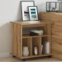 Armario con ruedas madera ingeniería roble artisan 60x45x60 cm by , Lockers and storage cabinets - Ref: Foro24-856663, Price:...