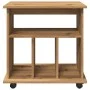 Armario con ruedas madera ingeniería roble artisan 60x45x60 cm by , Lockers and storage cabinets - Ref: Foro24-856663, Price:...