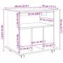 Armario con ruedas madera ingeniería roble artisan 60x45x60 cm von , Schließfächer und Lagerschränke - Ref: Foro24-856663, Pr...
