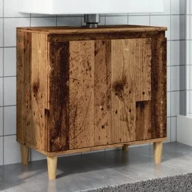 Mueble de lavabo madera de ingeniería envejecida 58x33x60 cm de , Tocadores de baño - Ref: Foro24-857114, Precio: 50,48 €, De...