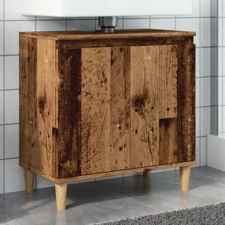 Mueble de lavabo madera de ingeniería envejecida 58x33x60 cm de , Tocadores de baño - Ref: Foro24-857114, Precio: 50,48 €, De...
