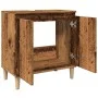 Mueble de lavabo madera de ingeniería envejecida 58x33x60 cm de , Tocadores de baño - Ref: Foro24-857114, Precio: 50,48 €, De...