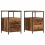 Mesitas de noche 2 uds madera envejecida 34x35,5x50 cm von , Nachttische - Ref: Foro24-857259, Preis: 92,21 €, Rabatt: %
