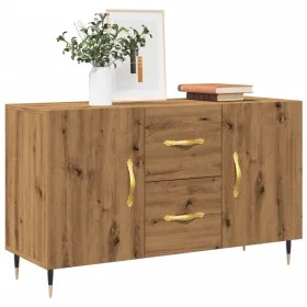 Aparador de madera de ingeniería roble artisan 100x36x60 cm by , Sideboards - Ref: Foro24-857317, Price: 105,49 €, Discount: %